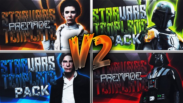 Star Wars Battlefront Thumbnail Template Pack V2 - Photoshop Template