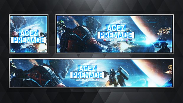 Social Media Revamp Pack V7 - Infinite Warfare Edition - Photoshop Template