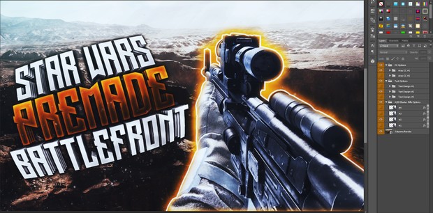 A280 Blaster Rifle Thumbnail Pack - Star Wars Battlefront - YouTube Thumbnail Template