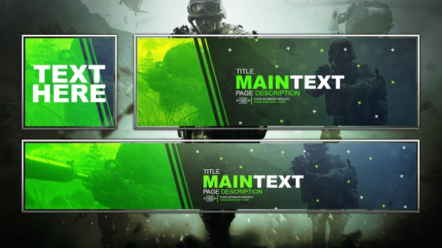 Modern Warfare Remastered - Social Media Revamp Template Pack - Photoshop Template