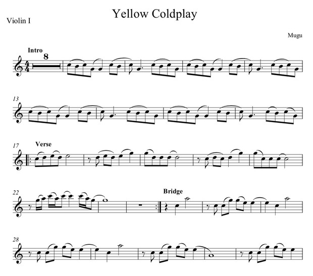 Yellow by Coldplay
