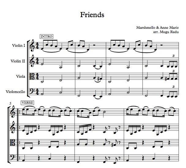 Friends By Marshmello Anne Marie String Quartet Sh Mrmusic