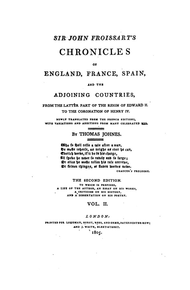 Froissart's Chronicles vol.2