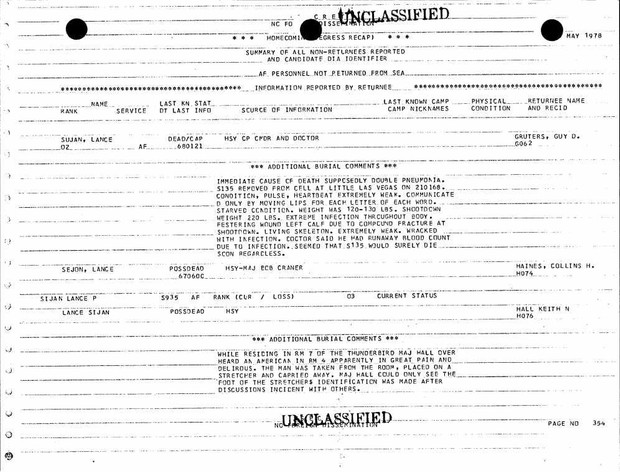 Vietnam War: POW/MIA Summary of All Non-Returnees Reported Volumes - Download