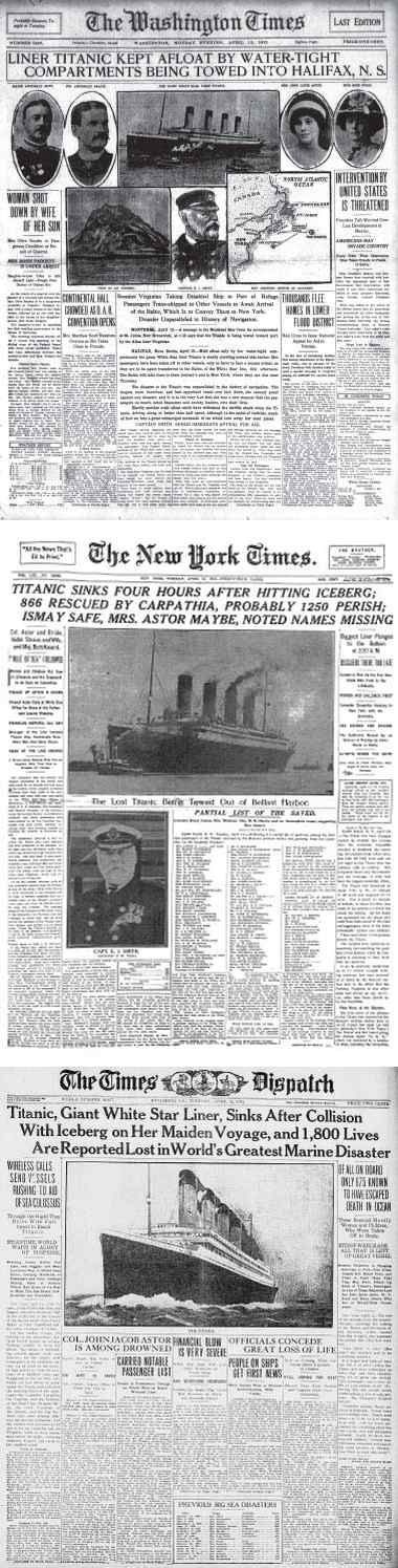 Titanic Disaster Newspaper Articles 1912-1922 - Download