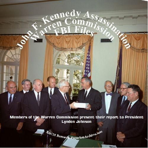 John F Kennedy Assassination Warren Commission FBI Files
