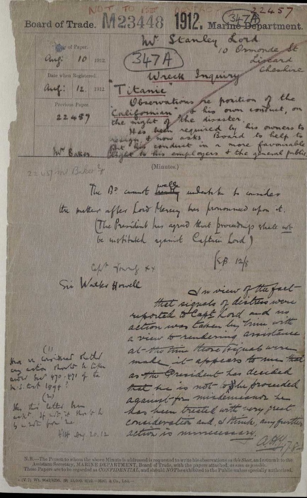 Titanic Disaster British National Archives Documents - Download