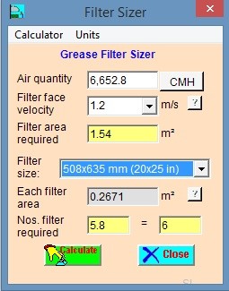Kitchen Exhaust Calculation
