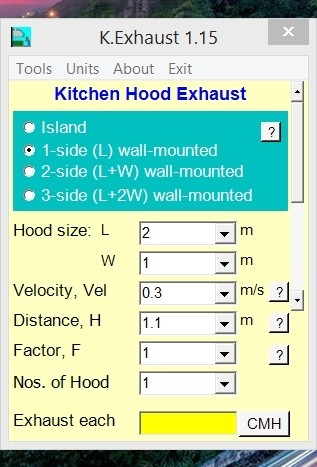 Kitchen Exhaust Calculation