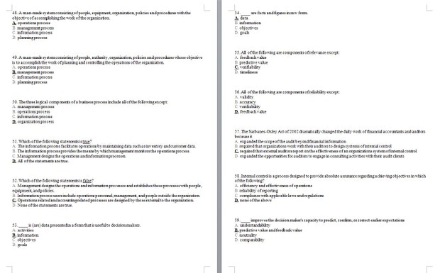 itm 410/696 TESTBANK -Accounting Information Systems, 7E