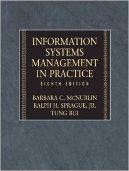 EBOOK itm 505 - Information Systems Management in Practice (8th Edition)