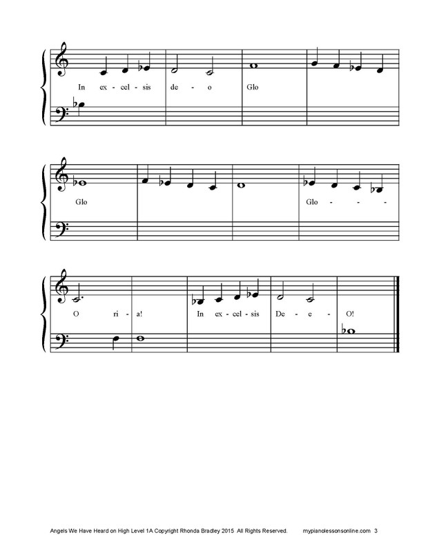 Angels We Have Heard on High sheet music Level 1A