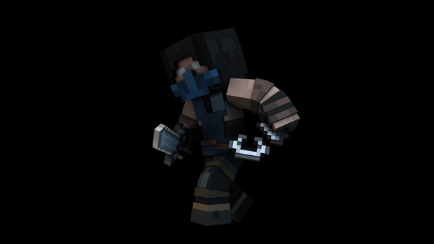 Custom Minecraft Render (Extruded)