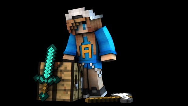 Custom Minecraft Render (Extruded)