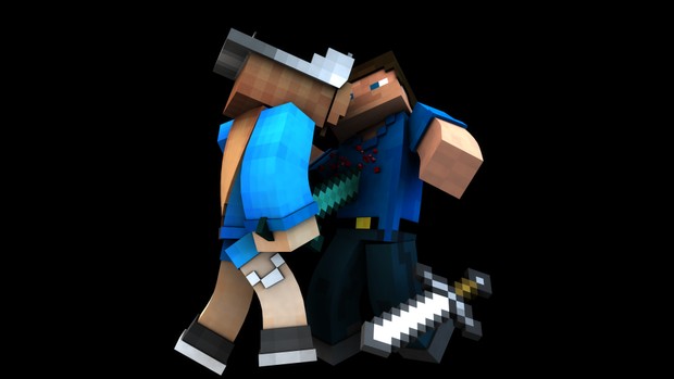 Custom Minecraft Render (Extruded)
