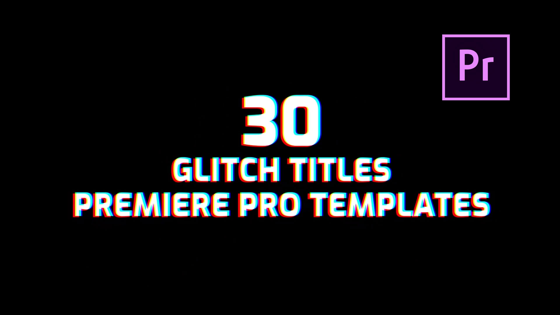 adobe premiere pro glitch title template