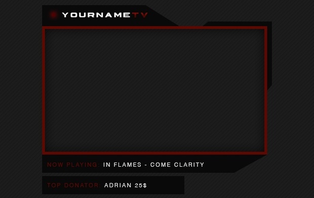 Twitch | Cam Frame Black/Red