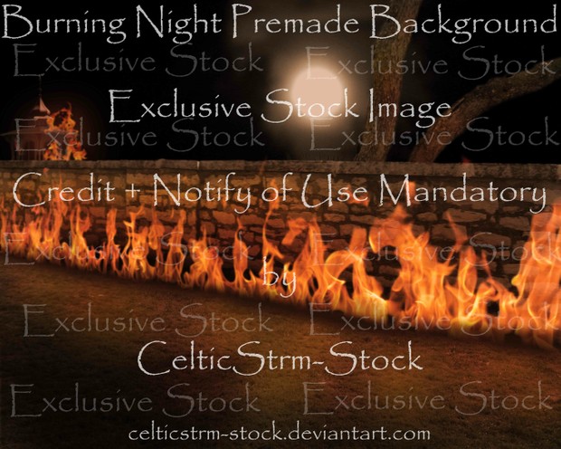 Burning Nights Premade Background