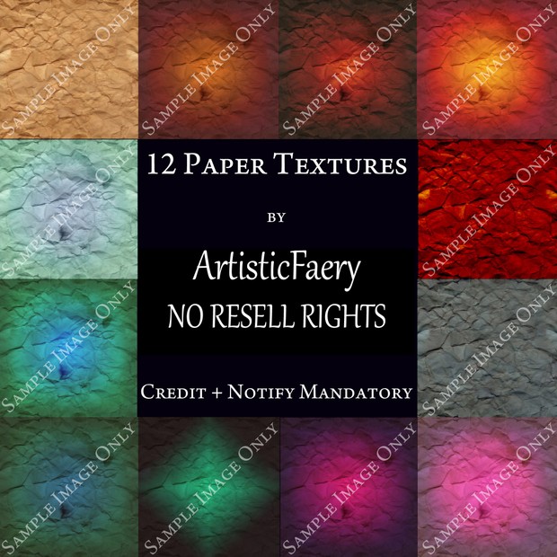 12 Paper Textures for Digital Art