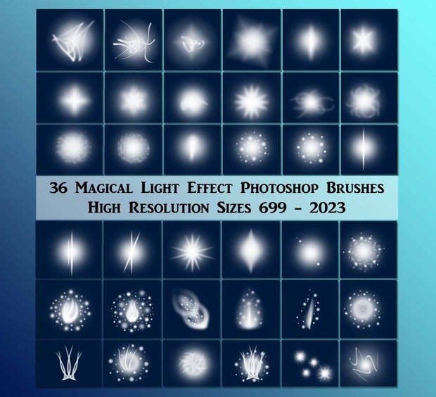 36 Magical Light Effect Photoshop Brushes