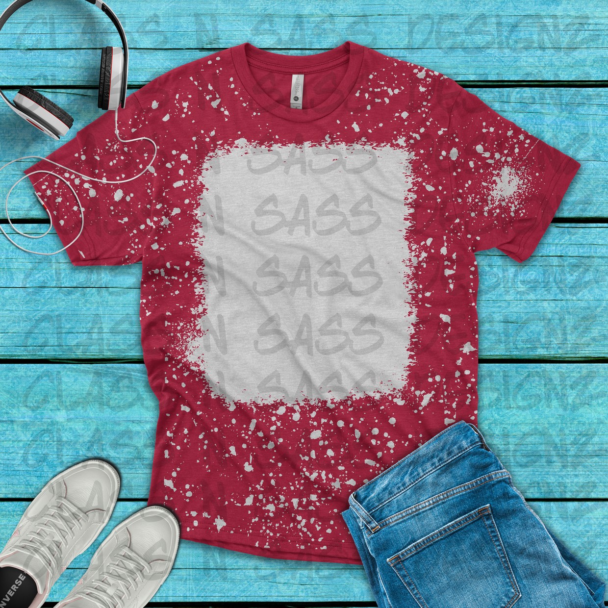 Download Free Bleached Red T Shirt Mockup Class N Sass Designz