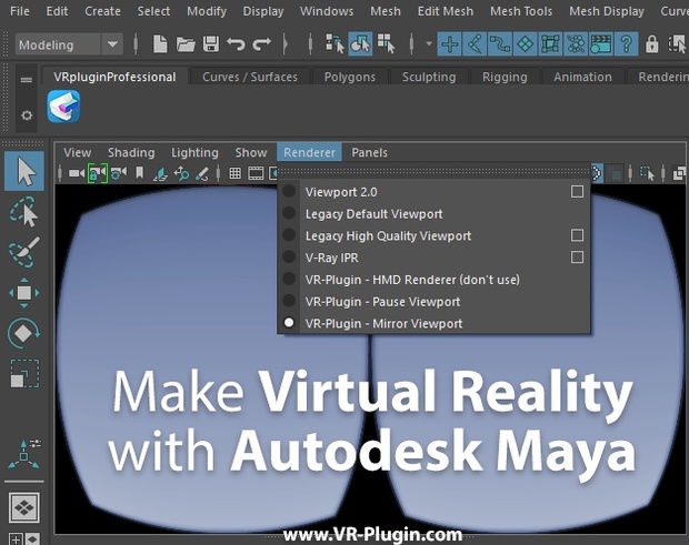 VR-Plugin Professional - for Autodesk Maya™ 2014-2018 (Win 7-10 x64) - annual license