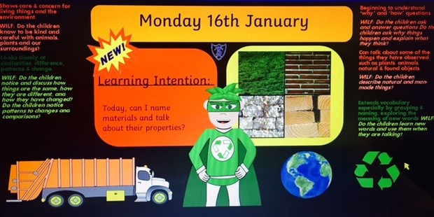 What is it made of? Materials weekly planning slides