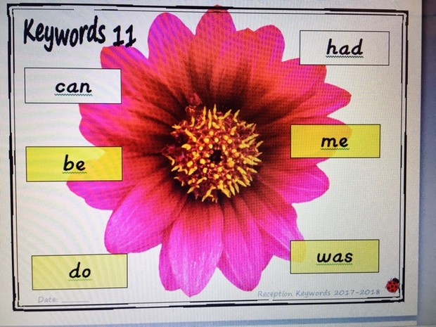 Reception / KS1 Keywords: 1 - 30
