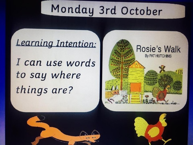Rosie's Walk introductory Flipchart slides