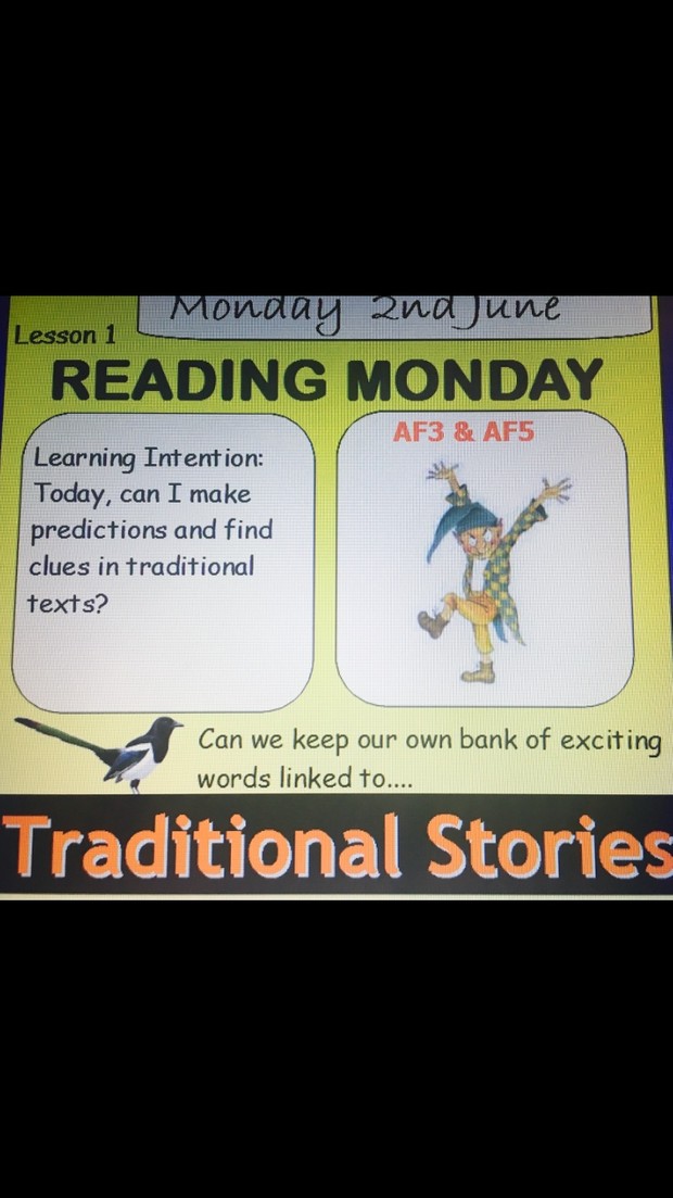 Traditional Tales Year 1 AND 2 - Week of ACTIVE PRIMARY FLIPCHART SLIDES