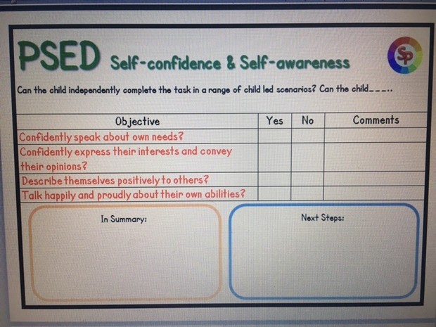 Achievement Record Booklet for EYFS / Reception Baseline