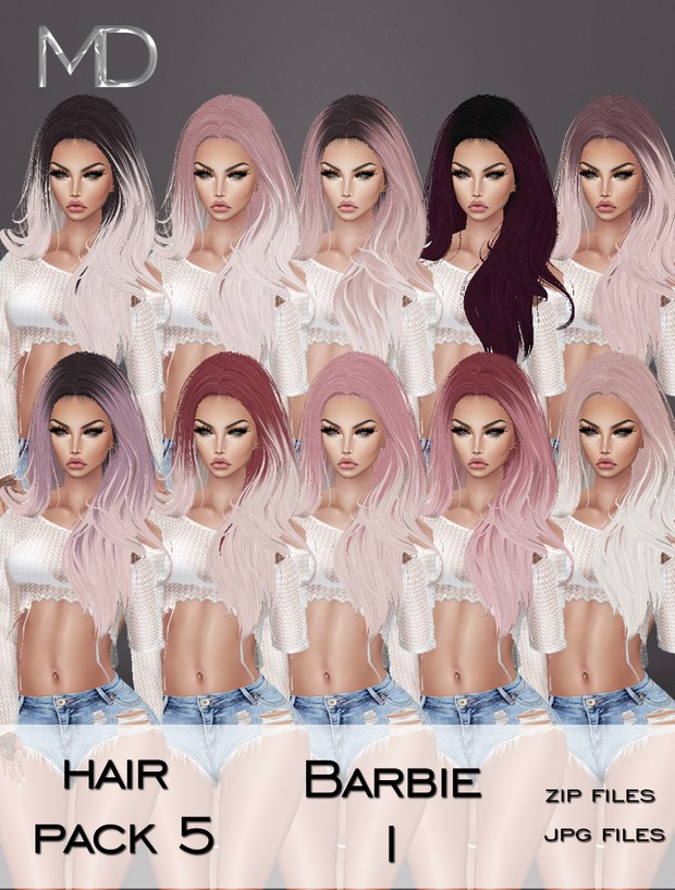 Hair - Pack 5 - Barbie 1