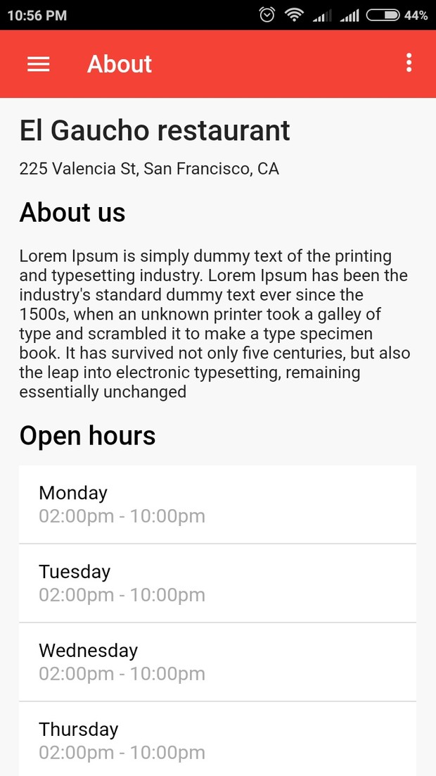 ionic 2 restaurant - flat ionic 2 template for restaurant