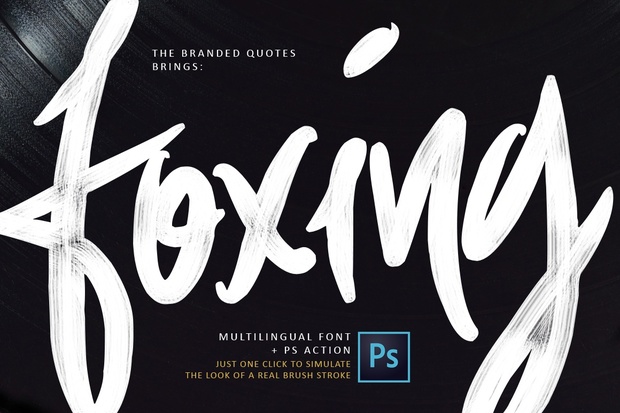 Foxing Font + PS Action (PS 2018 Update)