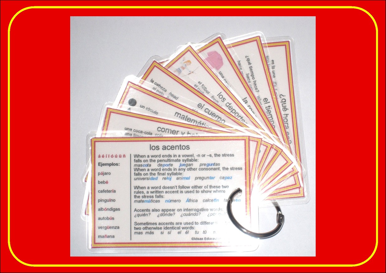 Spanish Pocket Cards, set 3 - Ideas Education Ltd