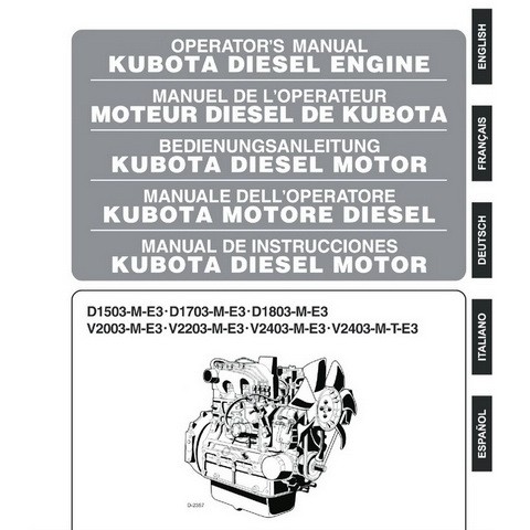 Kubota D1803 Parts Manual