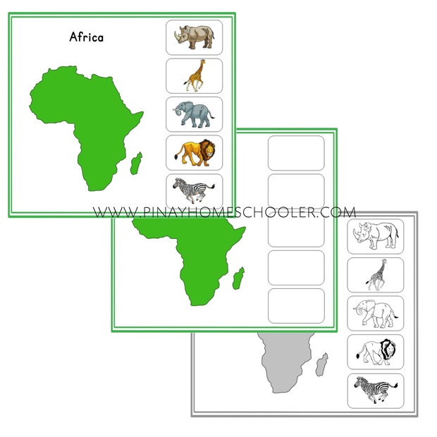Animal Continents Activity Sheets