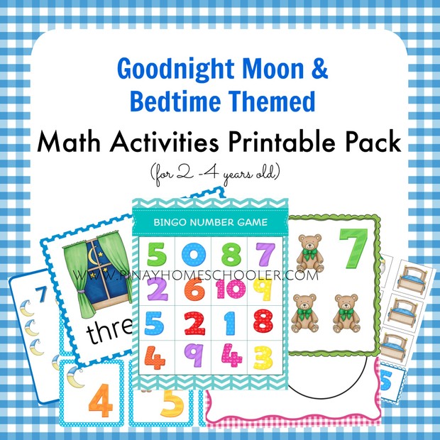 Bedtime Themed (Goodnight Moon) Math Learning Pack