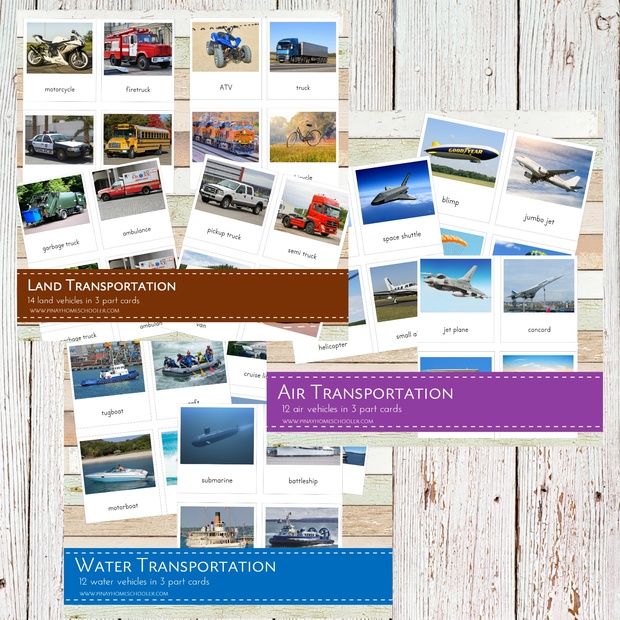 Land, Air and Water Transportation Bundle Pack