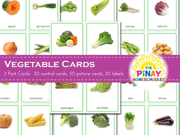 Vegetable 3 Part Cards