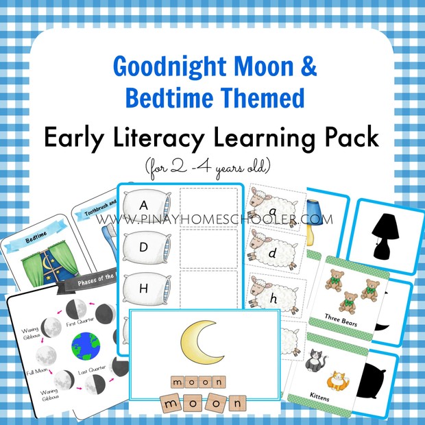 Bedtime Themed (Goodnight Moon) Early Literacy Pack