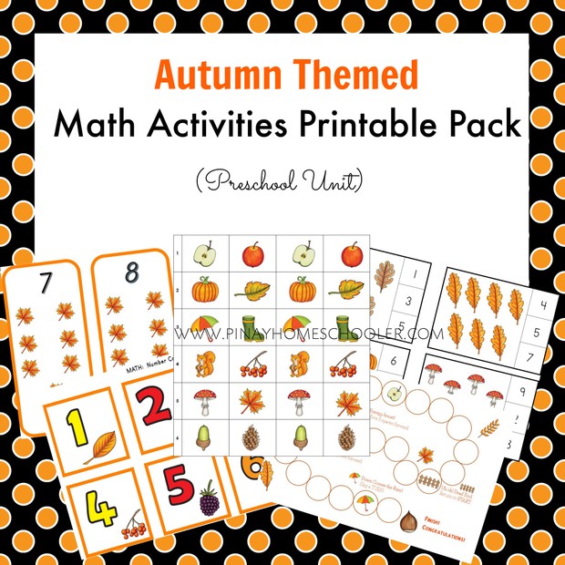 September Preschool Unit Autumn Themed Math Activities