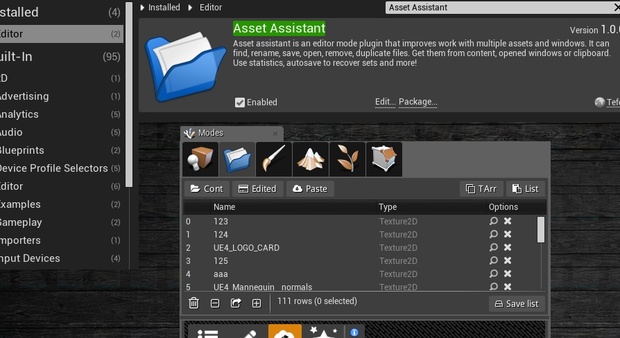 Asset Assistant for Unreal Engine 4.18.0