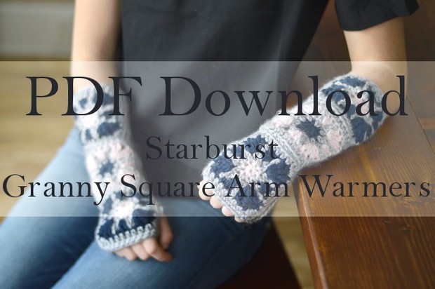 Starburst Granny Square Arm Warmers