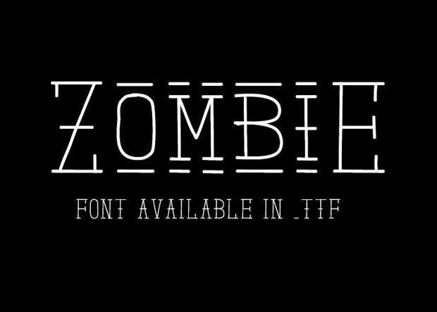 Zombie Sunrise - font.