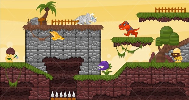 Dinosaur Age - Game Sprites