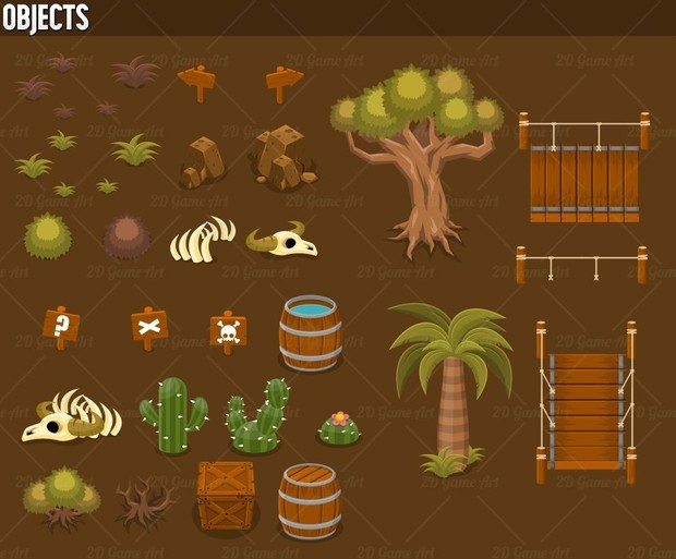 Barren Land - Top Down Tileset