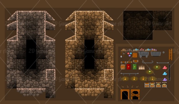 Underground Mine - Game Tileset