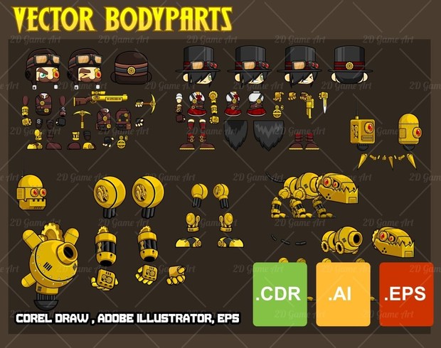 Steampunk Game Sprites