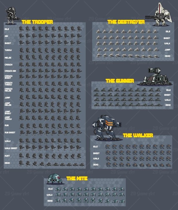 The Mechs - Game Sprites